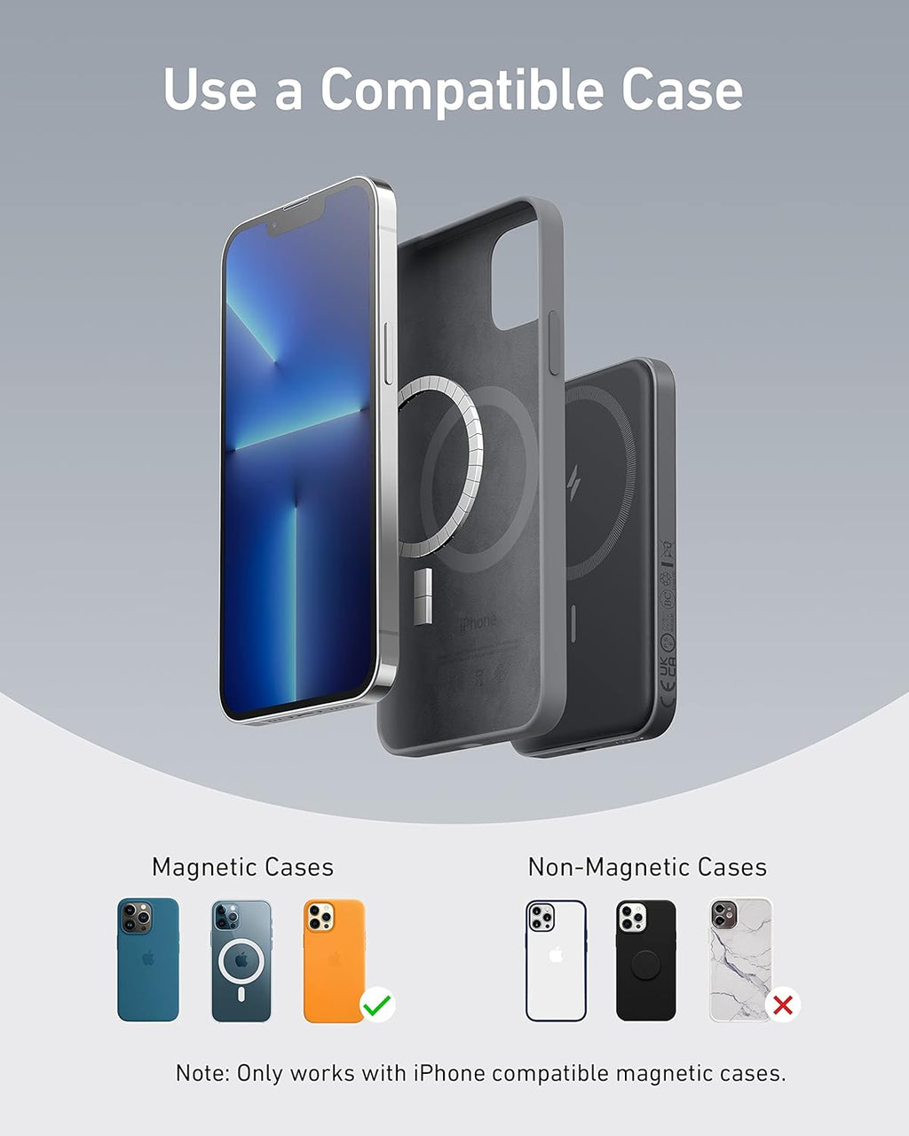 621 Magnetic Portable Charger (Maggo), 5,000Mah Wireless Power Bank with USB-C Cable, Magsafe-Compatible Battery Pack for Iphone 16/15/14/13/12 Series